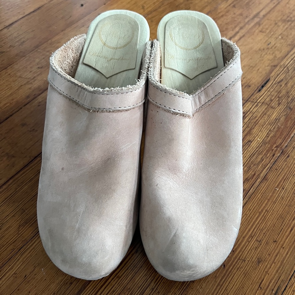 No.6 Old School Clog on High Heel in Pink Sand.